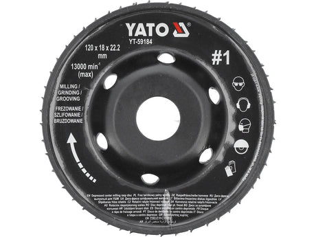 DISC RASPEL CUTTER 120X18MM NR1 Yato YT - 59184 Yato - scule electrice si unelte profesionale - BricoMart