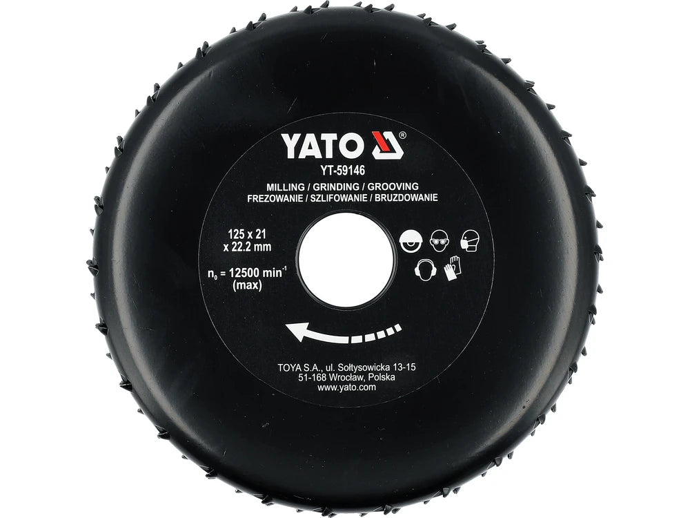 DISC RASPEL PENTRU LEMN 125MM Yato YT - 59146 Yato - scule electrice si unelte profesionale - BricoMart