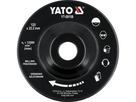 DISC RASPEL PENTRU LEMN 125MM Yato YT - 59158 Yato - scule electrice si unelte profesionale - BricoMart