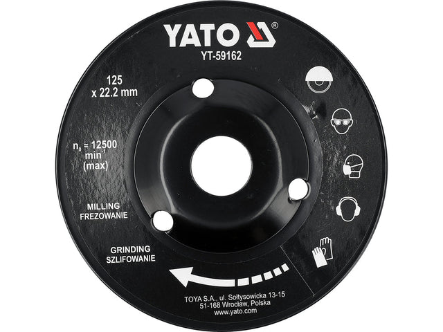DISC RASPEL PENTRU LEMN 125MM Yato YT - 59162 Yato - scule electrice si unelte profesionale - BricoMart