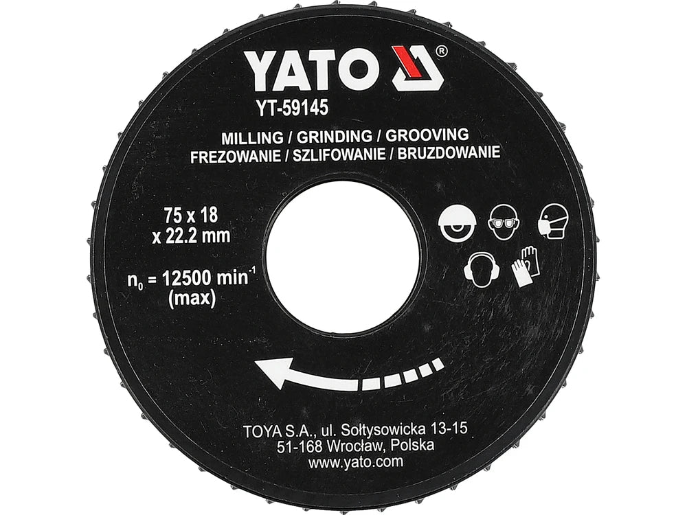 DISC RASPEL PENTRU LEMN 75MM Yato YT - 59145 Yato - scule electrice si unelte profesionale - BricoMart