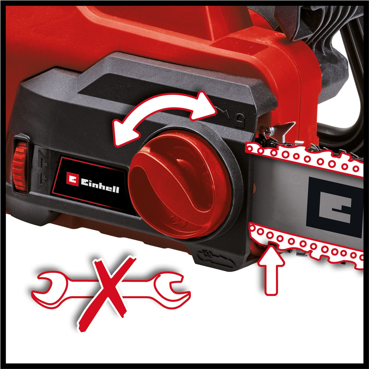 Drujba electrica Einhell GC - EC 1935 (1900 W, lungime de taiere 32,5 cm, viteza lant 15,5 m/secunda, lubrifiere automata a lantului, protectie la recul cu frana de lant Einhell - scule electrice si unelte profesionale - BricoMart
