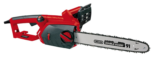 Drujba electrica Einhell GE - EC2240, 2200 wati, lungime de taiere de 375 mm, lant si lama de calitate Oregon, pornire lina, protectie anti - recul si surub de blocare a lantului Einhell - scule electrice si unelte profesionale - BricoMart