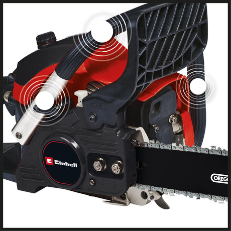 Drujba pe benzina Einhell GC - PC 1335/1 I Set, sina si lant de taiere OREGON de inalta calitate, soc si amorsare automata, aprindere digitala, functie antivibratii, protectie la recul Einhell - scule electrice si unelte profesionale - BricoMart