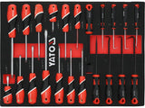 Dulap echipat YATO YT-55306, detaliu roți și mâner