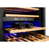 Dulap frigorific pentru vin cu reglare temperatura in 2 zone, 72 sticle,Hendi 232 litri, 220-240V/90W, 595x605x(H)1225 mm