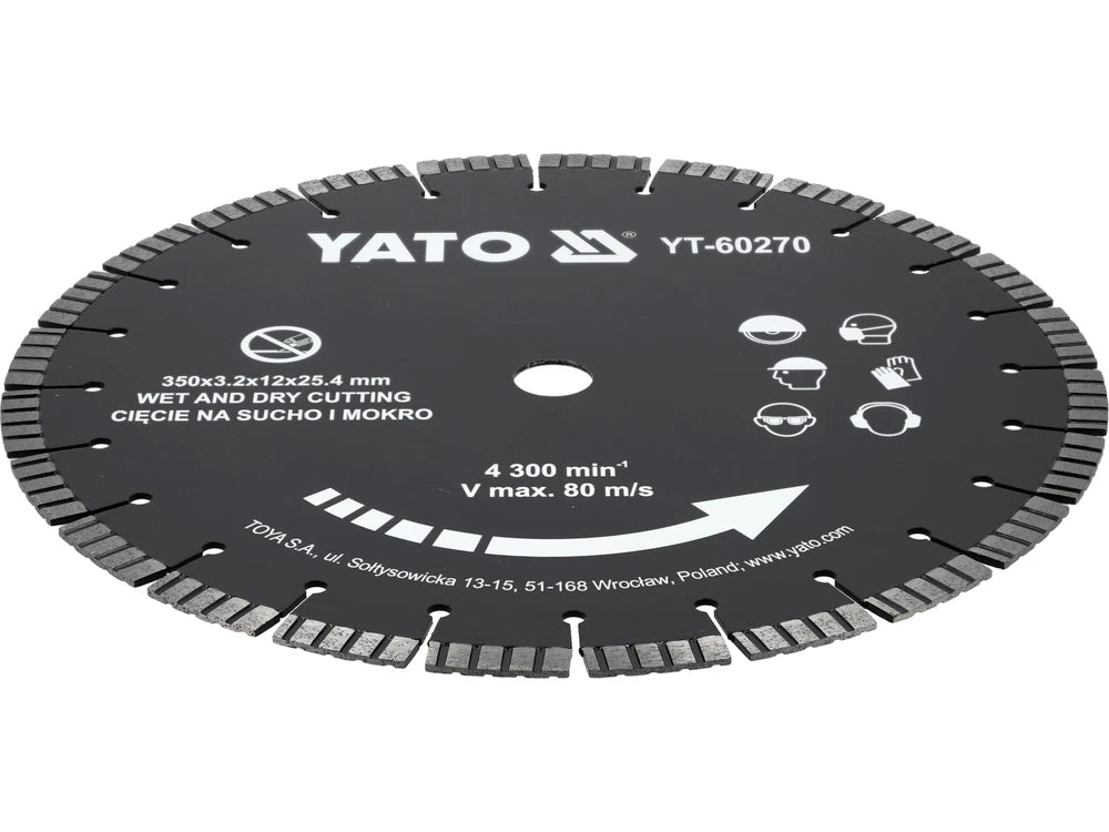 BETONVÁGÓ TÁRCSA 350MM Yato YT-60270 