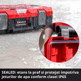 Einhell E-Case L SEALED,sistem E-Case, max. 120 kg, etans la praf si jet de apa, maner tip trolley, compatibil cu Half-size, extensibil, 44 x 40 x 36 cm - imagine 6