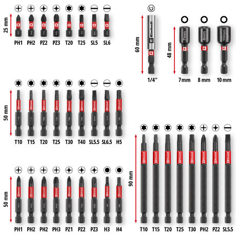 Einhell K - BIT - BOX M - CASE Impact Bit Set 38pcs Einhell - scule electrice si unelte profesionale - BricoMart