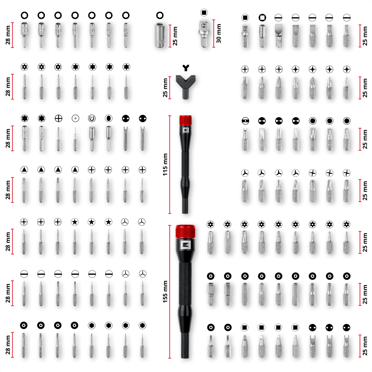 Einhell K - BIT - BOX Precision bit set 114pcs Einhell - scule electrice si unelte profesionale - BricoMart
