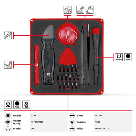 Einhell K - BIT - BOX Precision bit set 28pcs Einhell - scule electrice si unelte profesionale - BricoMart