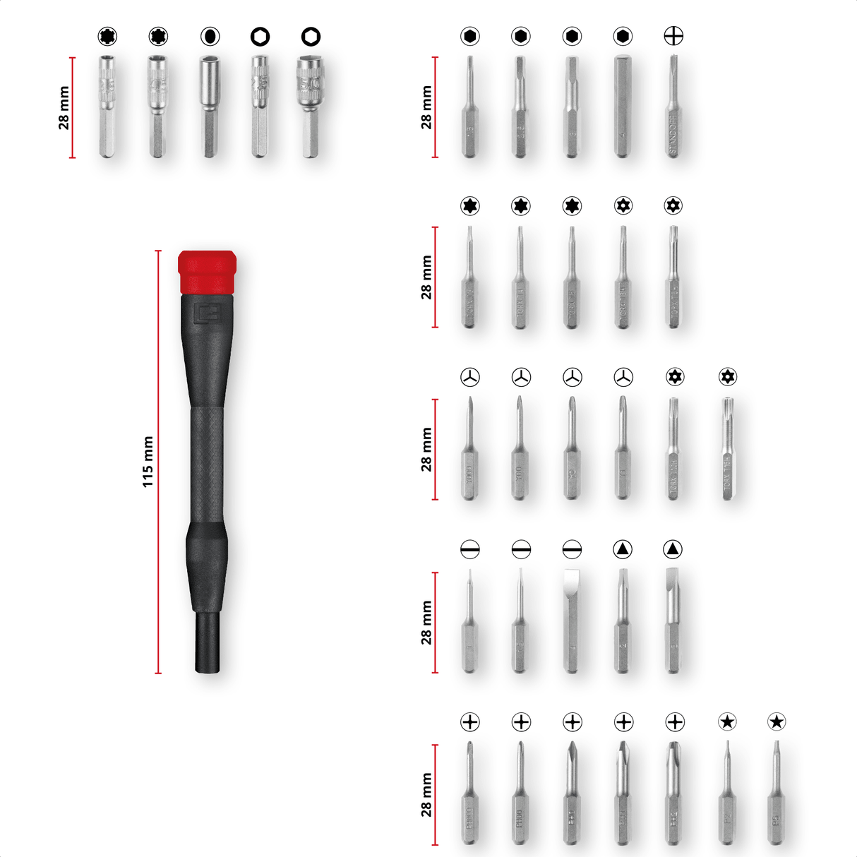 Einhell K - BIT - BOX Precision bit set 33pcs Einhell - scule electrice si unelte profesionale - BricoMart