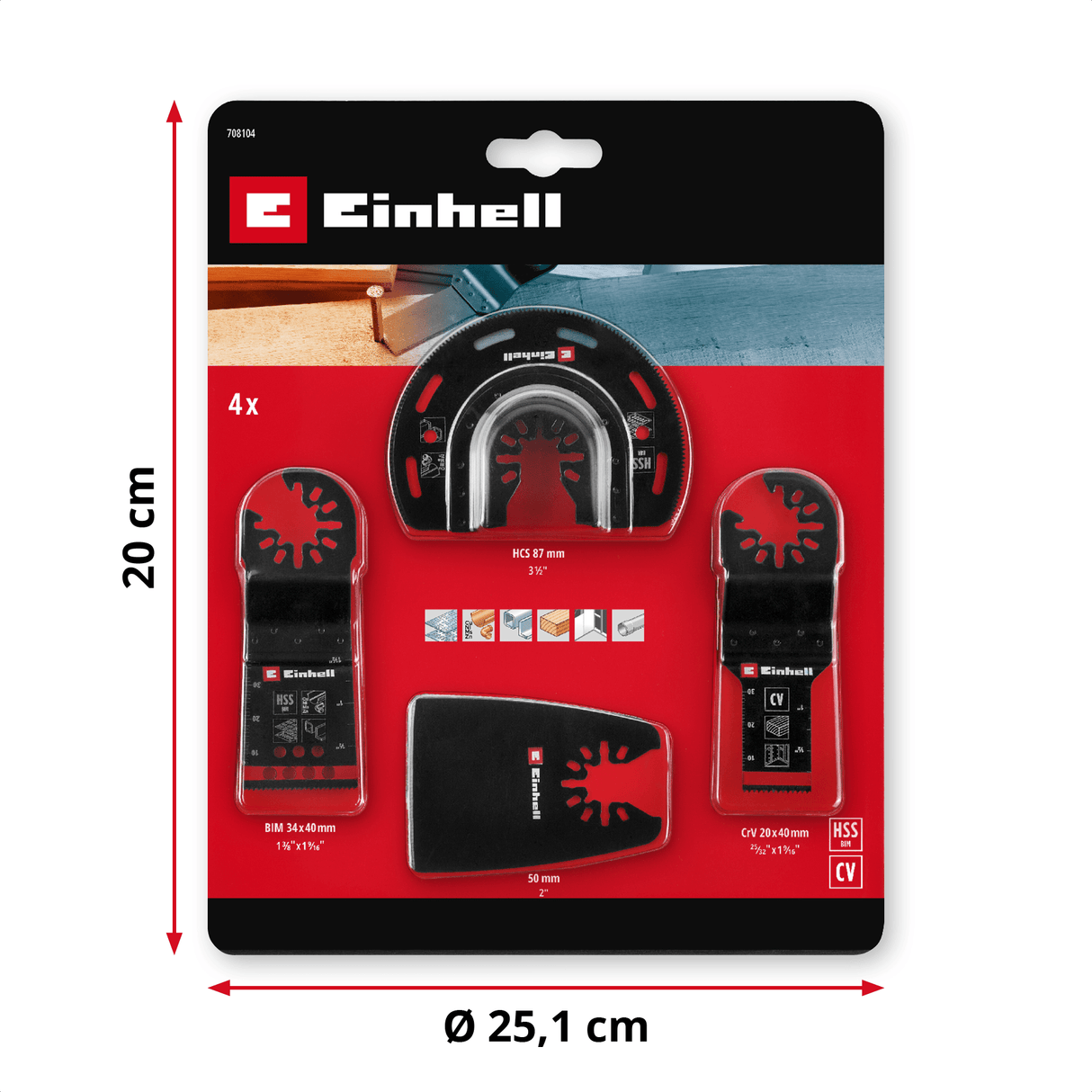 Einhell K - OMTACCES Multi - Tool - Set 4 - pcs Einhell - scule electrice si unelte profesionale - BricoMart
