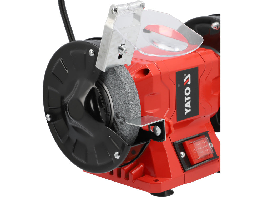 YATO YT-822100 Asztali köszörűgép 150W, (125X12,7MM), 2980 perc, LED világítás 