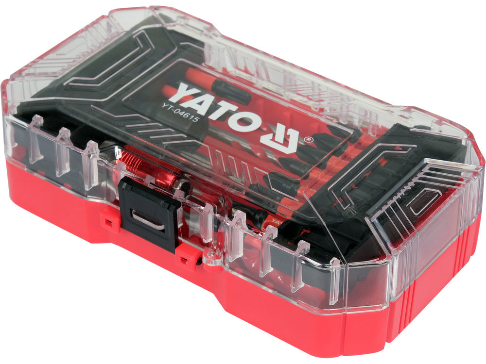 YATO YT-04615 ÜTVEFŰRŐ KÉSZLET, 18 RÉSZES, rozsdamentes acél, hatszögletű 