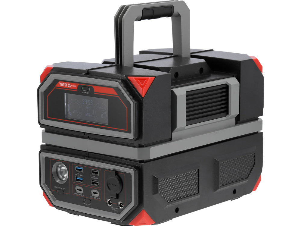 HORDOZHATÓ TÖLTŐÁLLOMÁS YATO YT-83091, 600W, 504WH, 230V, USB-C PD, 20000 mAh 