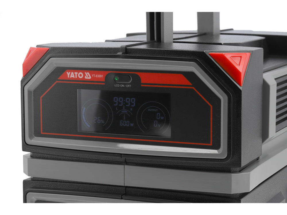 HORDOZHATÓ TÖLTŐÁLLOMÁS YATO YT-83091, 600W, 504WH, 230V, USB-C PD, 20000 mAh 