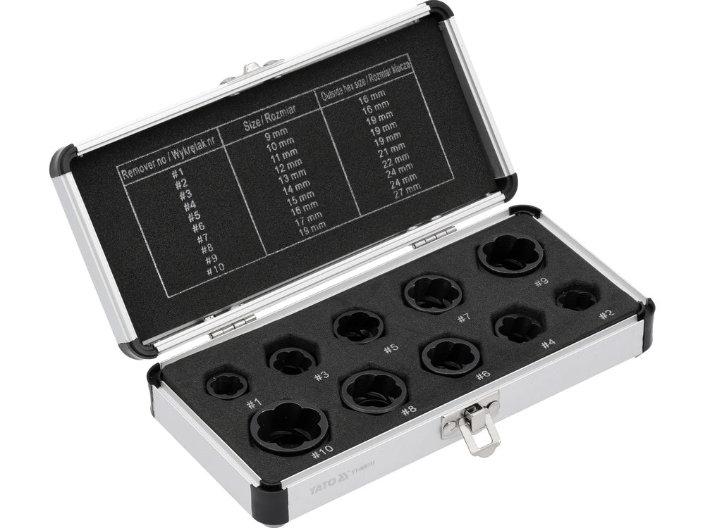 SET TUBULARE PENTRU EXTRAS SURUBURI YATO YT-060311 , 10 BUCĂȚI