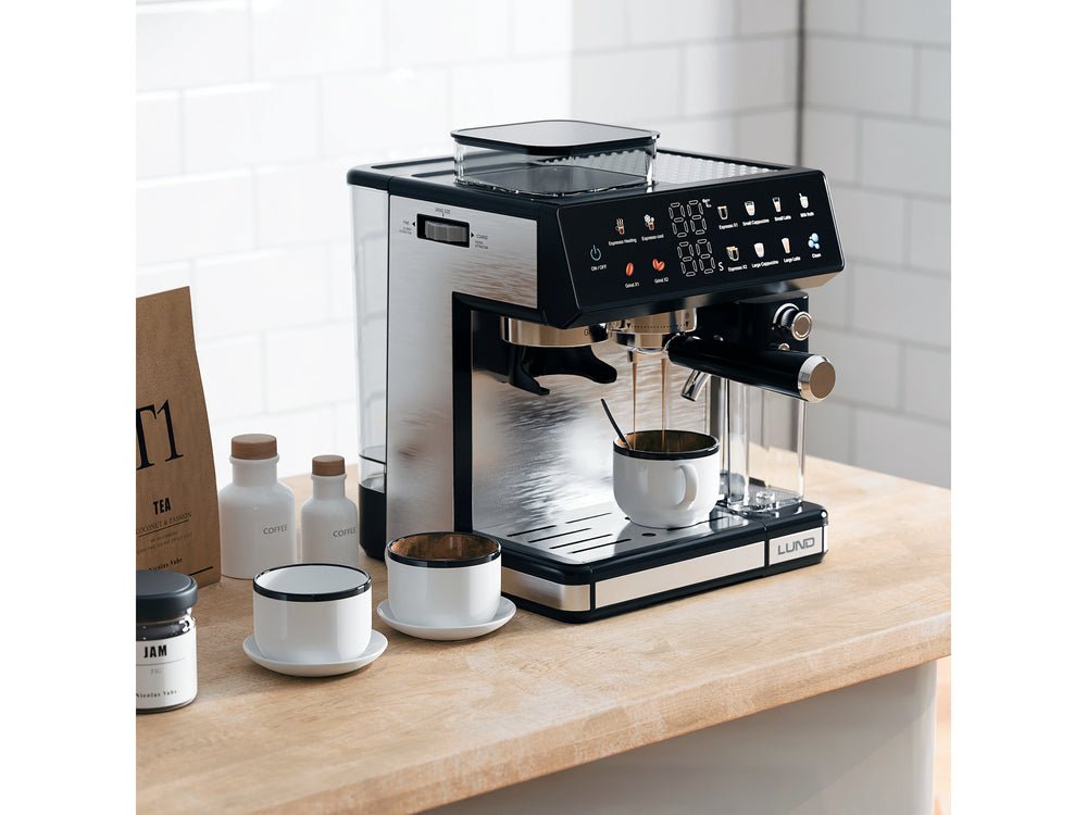 Espressor LUND 68501, spumat lapte si rasnita 1350 W - imagine 21