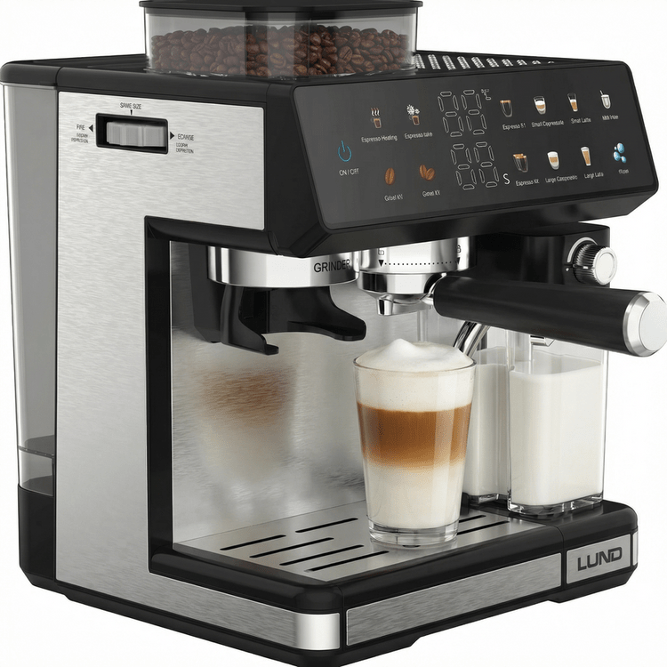 Espressor LUND 68501, spumat lapte si rasnita 1350 W - imagine 24