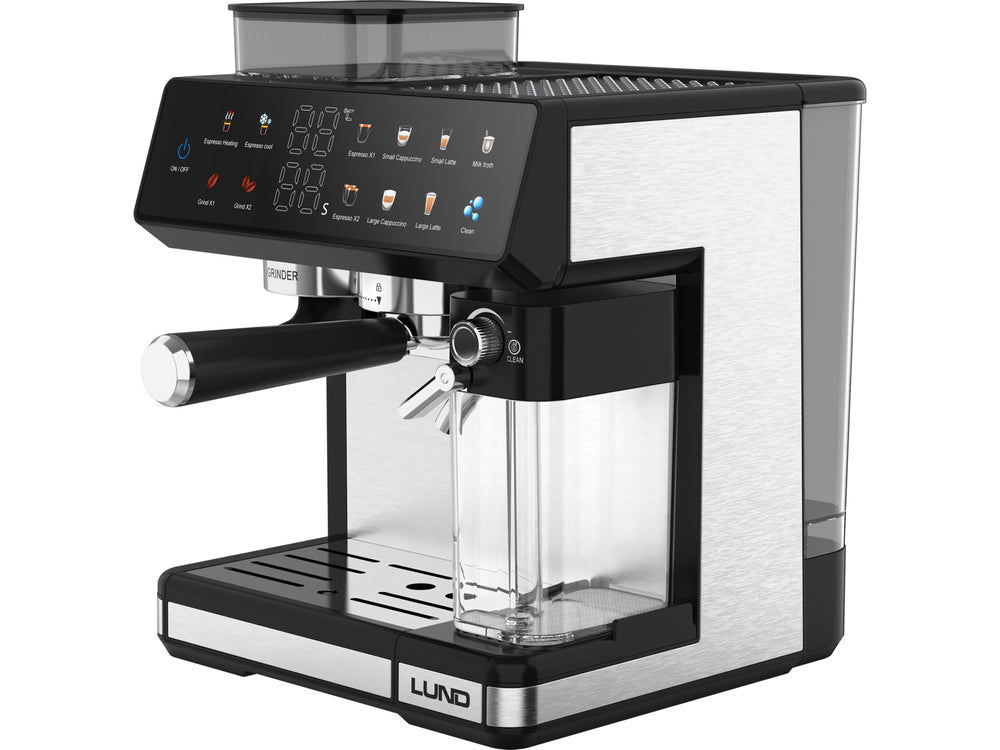 Espressor LUND 68501, spumat lapte si rasnita 1350 W - imagine 2