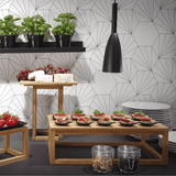 Farfurie patrata vetro fingerfood din sticla neagra, 80x80mm Fine DIne
