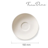 Farfurie pentru ceașcă pentru ceai și cafea Fine Dine,  Crema, 150 mm