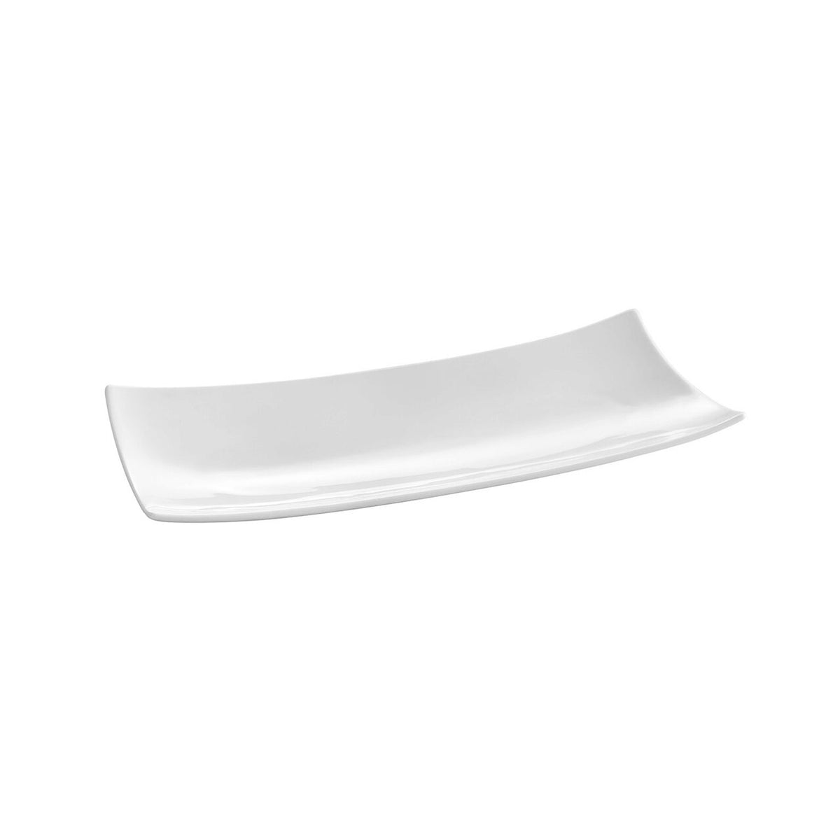 Farfurie portelan alb termorezistent Bark, Hendi, 35.2x14.6x4 cm, forma dreptunghiulara