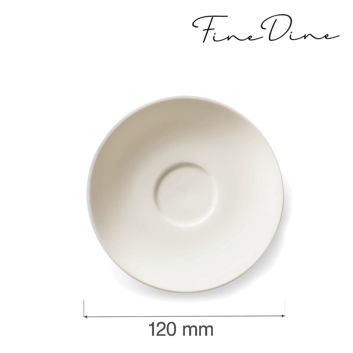 Farfurioară pentru ceașcă espresso Fine Dine, Crema, 120 mm