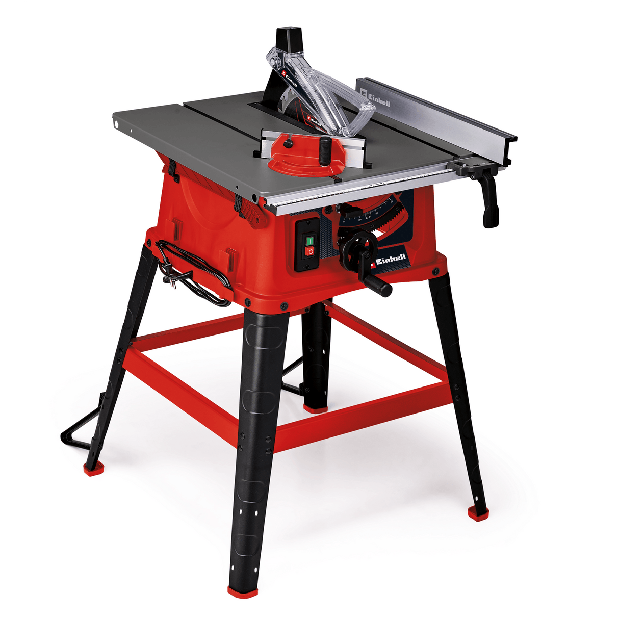 Fierastrau circular de banc Einhell TC - TS 254 eco, opritor paralel pentru taieri precise, opritor unghiular pentru taieri in unghi de 45°, carcasa si protectie pentru lama de Fierastrau cu racord pentru aspiratorul de rumegus Einhell - scule electrice si unelte profesionale - BricoMart