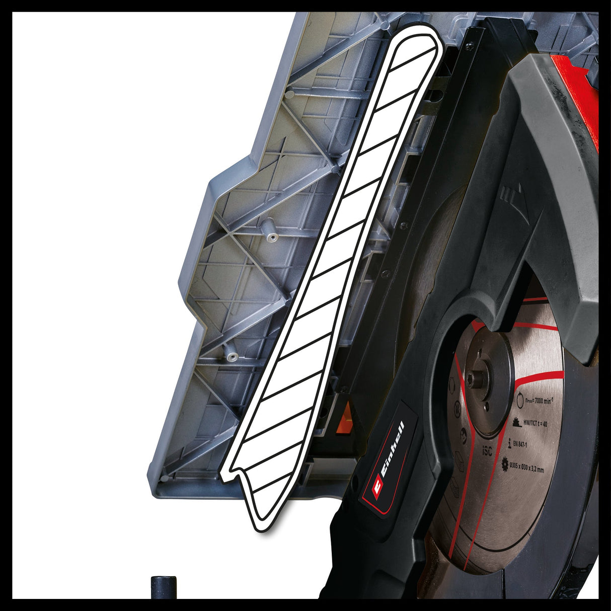 Fierastrau circular Einhell pentru taieri transversale si unghiulare cu masa TC - MS 3017 T (2000 W, lama cu varf de carbura, opritor transversal/paralel reglabil infinit, cap de Fierastrau inclinabil Einhell - scule electrice si unelte profesionale - BricoMart