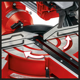 Fierastrau circular glisant Einhell TE - SM 254 Dual, 2100 W, adancime/latime de taiere max. 85 mm x 305 mm, diametru lama ferastrau 254 mm, cap ferastrau rabatabil pe ambele parti, functie glisanta, laser Einhell - scule electrice si unelte profesionale - BricoMart