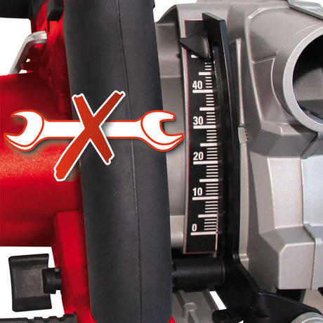 Fierastrau circular manual Einhell TE - CS 165, 1200 W, turatie la ralanti 5500 1/min, diametru maxim de taiere 55 mm, prindere moale, opritor de ghidare paralela, inclusiv lama de Fierastrau din carbura Einhell - scule electrice si unelte profesionale - BricoMart