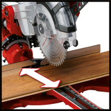 Fierastrau cu dubla tractiune, pentru taiere transversala si in unghi Einhell TC - SM 2131/2, max. 1.800 W, 4.900 rpm, functie de tractiune integrata, opritor piesa de lucru, dispozitiv de prindere, lama de Fierastrau cu varf de carbura, laser Einhell - scule electrice si unelte profesionale - BricoMart