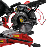 Fierastrau cu dubla tractiune, pentru taiere transversala si in unghi Einhell TC - SM 2131/2, max. 1.800 W, 4.900 rpm, functie de tractiune integrata, opritor piesa de lucru, dispozitiv de prindere, lama de Fierastrau cu varf de carbura, laser Einhell - scule electrice si unelte profesionale - BricoMart