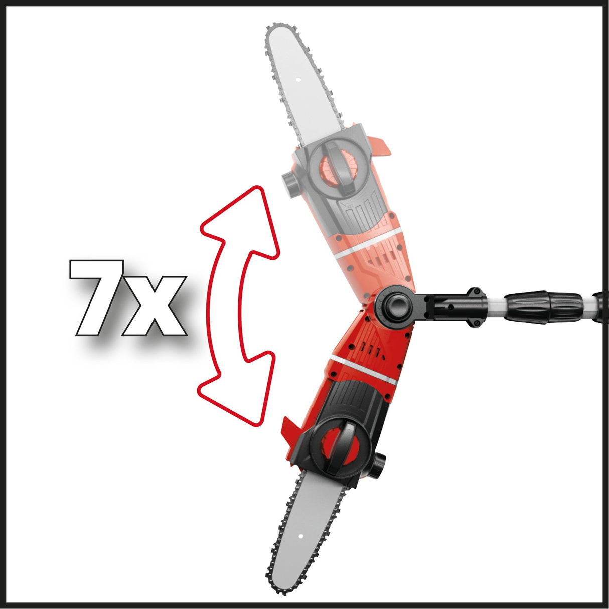 Fierastrau electric telescopic cu acumulator Einhell GE - LC 18 Li T - Solo, maner telescopic si auxiliar, sabie si lant Oregon, FARA acumulator si incarcator interschimbabile Einhell - scule electrice si unelte profesionale - BricoMart