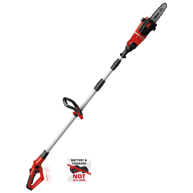 Fierastrau electric telescopic cu acumulator Einhell GE - LC 18 Li T - Solo, maner telescopic si auxiliar, sabie si lant Oregon, FARA acumulator si incarcator interschimbabile Einhell - scule electrice si unelte profesionale - BricoMart