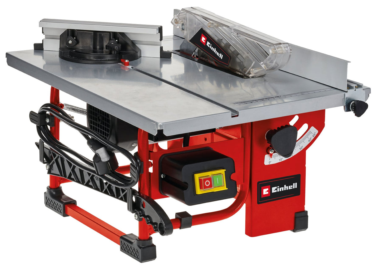 Fierastraul circular de banc TC - TS 200 de la Einhell, pentru orice banc de lucru, cu intretinere redusa si mobil, cu opritor la 45°, lama si unealta, despicator, tija de impingere Einhell - scule electrice si unelte profesionale - BricoMart