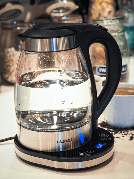 FIERBATOR, CANA DE STICLA, 1,8L, CONTROLUL TEMPERATURII Lund 68174 - Ceainice electrice, 2200W, 240V, 75cm Lund - scule electrice si unelte profesionale - BricoMart