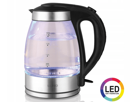 FIERBATOR, CANA DE STICLA, 1,8L Lund 68172 - Ceainice electrice, 2200W, 240V, 73cm Lund - scule electrice si unelte profesionale - BricoMart