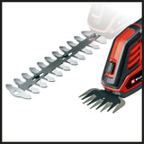 Foarfeca de iarba si gard viu pe acumulator Einhell GE - CG 18/100 Li - Solo Power X - Change, Li - Ion, 18 V, latime de taiere a lamei pentru iarba 100 mm, latime de taiere a lamei pentru arbusti 200 mm, fara baterie si incarcator Einhell - scule electrice si unelte profesionale - BricoMart