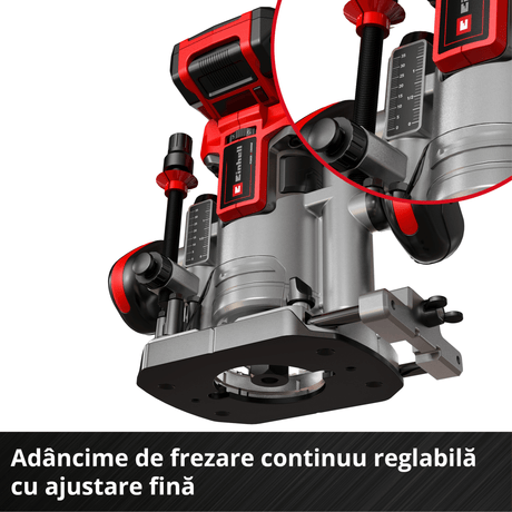 Freza multifuctionala pe acumulator Einhell Professional TP - RO 18 Set Li BL - Solo Power X - Change, 18 V, motor fara perii, reglare fina a adancimii de frezare, incl. accesorii + geanta, fara acumulator Einhell - scule electrice si unelte profesionale - BricoMart