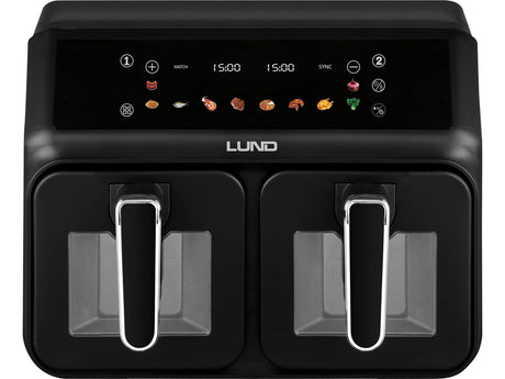 FRITEUZA AER CALD 2200W 4L+4L NEGRU Lund 67563 Lund - scule electrice si unelte profesionale - BricoMart