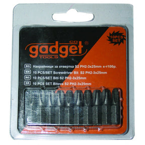 GADGET 10pcs/Set biti S2 PH-3x25mm GD Fabricat din otel tratat S2 Lungime: 25mm Gadget - scule electrice si unelte profesionale - BricoMart