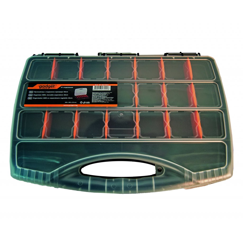 GADGET Organizator ABS cu separatoare reglabile, 38cm Compartimente functionale cu posibilitatea redimensionarii Gadget - scule electrice si unelte profesionale - BricoMart