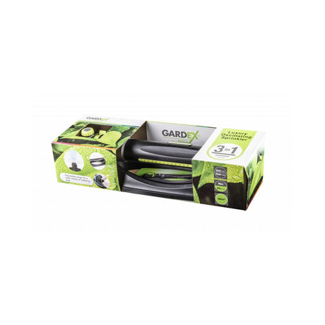 GARDEX Aspersor oscilant 3 in 1 cu control debit GX Stropitoare 3 în 1, potrivită pentru udarea suprafețelor mari, inclusiv în pantă Oferă 3 opțiuni de configurare - cu 6, Gardex - scule electrice si unelte profesionale - BricoMart