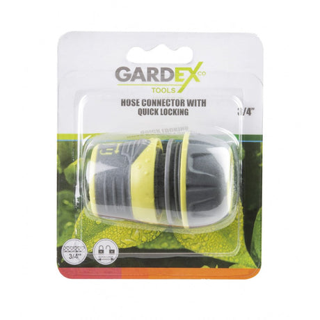 GARDEX Conector furtun ¾’ cu blocare rapidă LUXE GX Conectorii sunt fabricați din acoperire moale TPR și polimeri ABS de înaltă calitate, care sunt rezistenți la temperatur Gardex - scule electrice si unelte profesionale - BricoMart