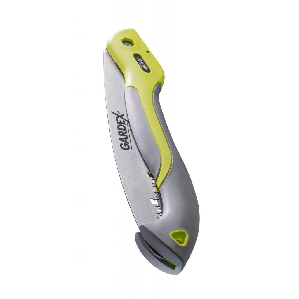 GARDEX Fierastrau pliabil CAMP 250 mm, 3D GX Fierăstrău de grădină pliabil, potrivit pentru camping Mâner TPR bimaterial Lamă de oțel japonez SK5 Dinți ascuțiți în t Gardex - scule electrice si unelte profesionale - BricoMart
