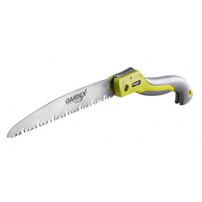 GARDEX Fierastrau pliabil CAMP 250 mm, 3D GX Fierăstrău de grădină pliabil, potrivit pentru camping Mâner TPR bimaterial Lamă de oțel japonez SK5 Dinți ascuțiți în t Gardex - scule electrice si unelte profesionale - BricoMart