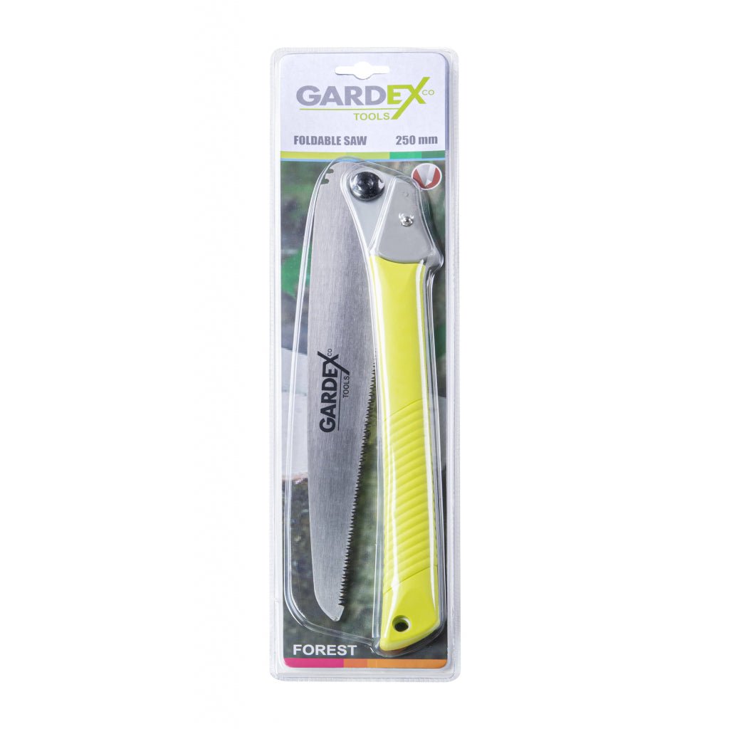 GARDEX Fierastrau pliabil FOREST 250 mm, 3D GX Fierăstrău de grădină pliabil potrivit pentru tăierea lemnului, laminatului, placajului, gips - cartonului etc. Lamă de oț Gardex - scule electrice si unelte profesionale - BricoMart